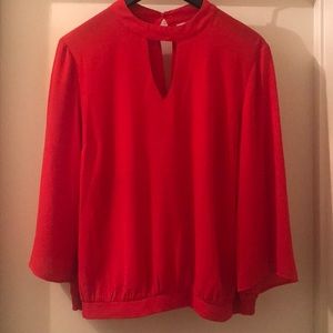 Hot pink/red flowy blouse